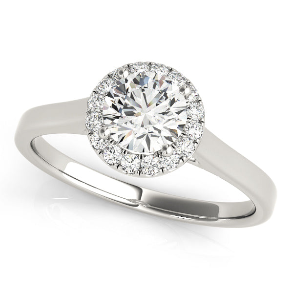 Round Diamond Halo Engagement Ring