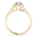 14K Yellow Gold 1 CT Diamond Halo Engagement Ring