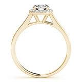 14K Yellow Gold 1 CT Diamond Halo Engagement Ring