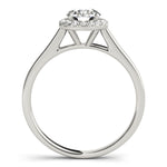 Round Diamond Halo Engagement Ring