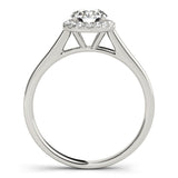 Round Diamond Halo Engagement Ring