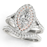 18K Rose Gold 1.5 ctw Marquise Diamond Engagement Ring