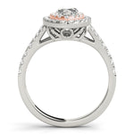 18K Rose Gold 1.5 ctw Marquise Diamond Engagement Ring
