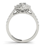 1.0 CT Marquise Diamond Halo Engagement Ring