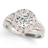 18K Rose Gold 1.5 ctw Round Diamond Engagement Ring