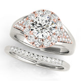 18K Rose Gold 1.5 ctw Round Diamond Engagement Ring