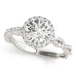 Round Diamond Halo Engagement Ring