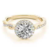 14K Yellow Gold 1.33ctw Round Diamond Engagement Ring