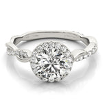 Round Diamond Halo Engagement Ring