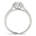 Round Diamond Halo Engagement Ring