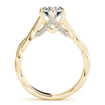 14K Yellow Gold 1 CT Round Diamond Engagement Ring