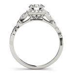 Round Diamond Halo Engagement Ring