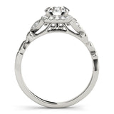 Round Diamond Halo Engagement Ring