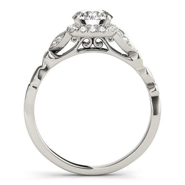 Round Diamond Halo Engagement Ring