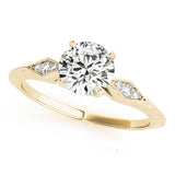 14K Yellow Gold Vintage Diamond Engagement Ring