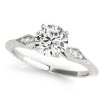 Vintage 0.5 CT Round Diamond Engagement Ring
