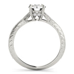 Vintage 0.5 CT Round Diamond Engagement Ring
