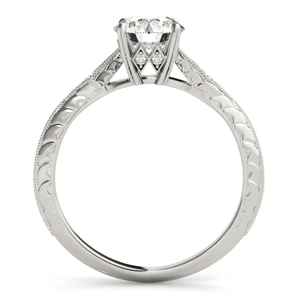 Vintage 0.5 CT Round Diamond Engagement Ring