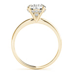 18K Yellow Gold Round Diamond Engagement Ring