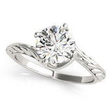 1.0 CT Round Diamond Solitaire Engagement Ring