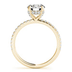 14K Yellow Gold 1 CT Diamond Halo Engagement Ring