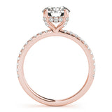 14K Rose Gold 1 CT Diamond Halo Engagement Ring
