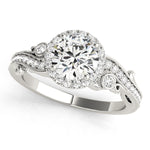 Round Diamond Halo Engagement Ring