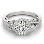 Round Diamond Halo Engagement Ring