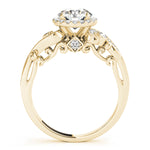 14K Yellow Gold 1.33ctw Round Diamond Halo Ring