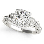 Round Diamond Halo Engagement Ring