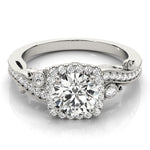 Round Diamond Halo Engagement Ring