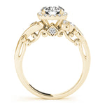 14K Yellow Gold Diamond Halo Engagement Ring 1.33ctw