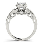 Diamond Halo Square Center Engagement Ring