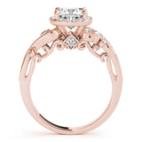 18K Rose Gold Cushion Diamond Engagement Ring 1.25ctw