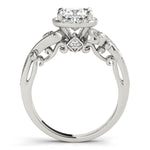 Cushion Diamond Halo Engagement Ring