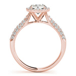 14K Rose Gold 1.33ctw Diamond Halo Engagement Ring