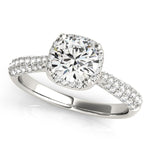 Round Diamond Halo Engagement Ring