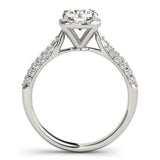 Round Diamond Halo Engagement Ring