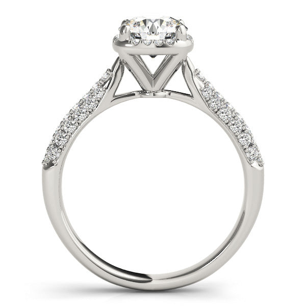 Round Diamond Halo Engagement Ring