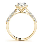 14K Yellow Gold Oval Diamond Engagement Ring with Halo