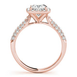 18K Rose Gold Cushion Diamond Engagement Ring 1.33ctw