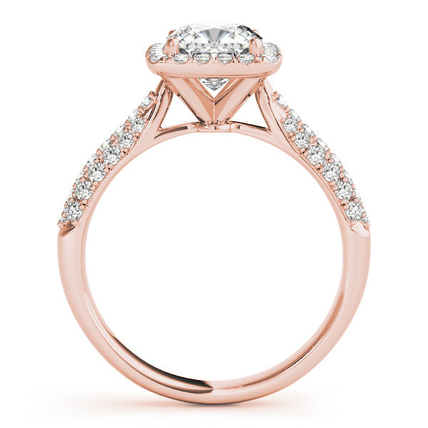 18K Rose Gold Cushion Diamond Engagement Ring 1.33ctw