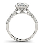 Cushion Diamond Halo Engagement Ring