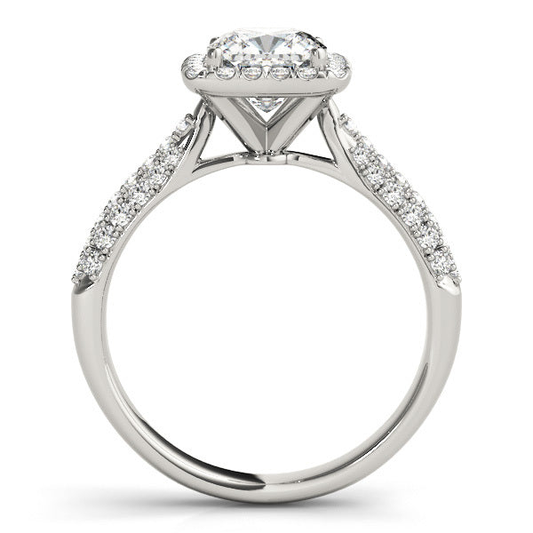 Cushion Diamond Halo Engagement Ring