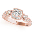 18K Rose Gold 1.5 ctw Diamond Halo Engagement Ring