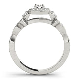 Round Diamond Halo Engagement Ring