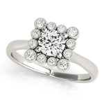 Round Diamond Halo Engagement Ring