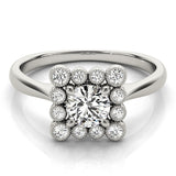 Round Diamond Halo Engagement Ring