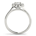 Round Diamond Halo Engagement Ring