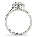 Round Diamond Halo Engagement Ring